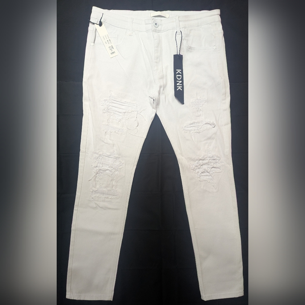 KDNK Men's Distressed Skinny Jeans - NWT & Bagged Size 38
